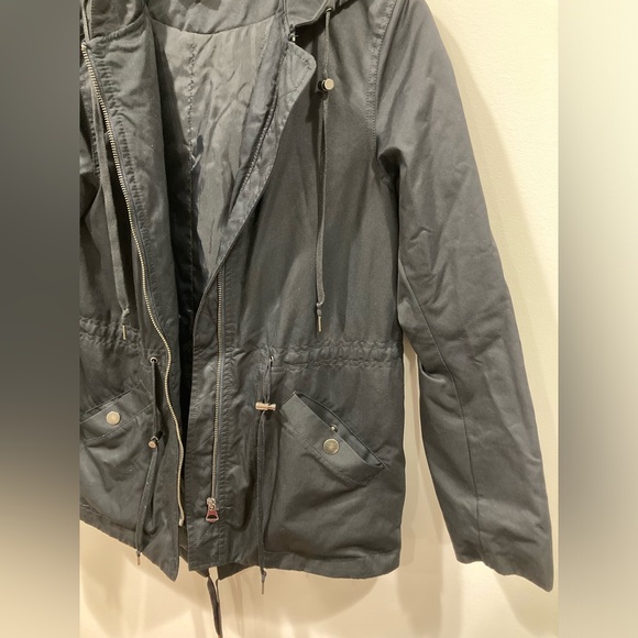 L.O.G.G. Label of Graded Goods Black Utility Jacket- Drawstring Waist and Hood 4 - Picture 3 of 13